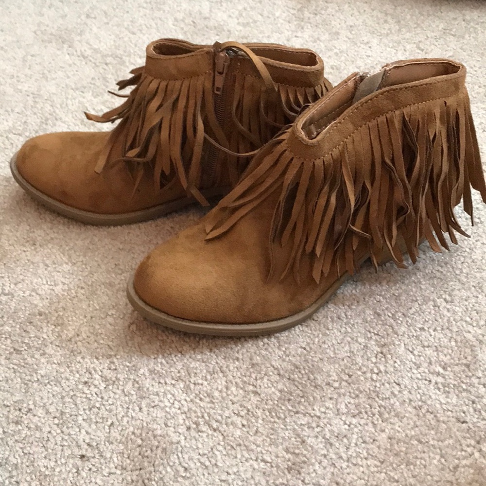 Fringe booties size 8